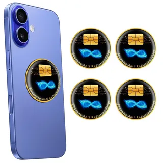 4 Stück Strahlenschutz Handy Aufkleber, Strahlenschützer Handy, Handy Strahlenschutz Aufkleber, Handystrahlung Blockieren Für Mobiltelefone, Laptops, Tablet-Computer Und Alle Elektronischen Geräte