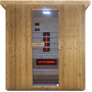 SANOTECHNIK Outdoor Kombination Sauna und Infrarotkabine LAHTI Außensauna Infra - 6 Personen