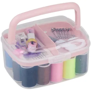 EDCO Nähkorb NÄHSET 43-tlg mit tragbarer Box Nähbox Reisenähset Nähkorb Nähzeug 22 (43 St), Nähzubehör Nadeln Garn Schere