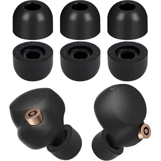 Memory Foam Ear Buds Ohrstöpsel für Sony WF-1000XM4 Ohrstöpsel Ersatz Sony AR Piece Foam Tips für WF-1000XM3 WF-SP900 WI-1000X WF WI XBA Series Fit Charging Case Größe M (3 Paare)