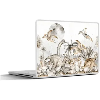 MuchoWow Laptop-Aufkleber Dino - Dschungel - Natur - Tiere - Kinder - Kinder, (1tlg), Selbstklebendes Laptop Folien Cover, Sticker, Kratzschutz, 40x30 cm bunt Ø 50.00 cm x 40 cm x 30 cm