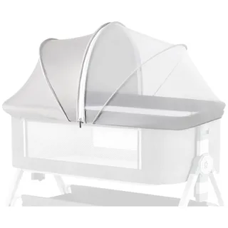 Liemuao Moskitonetz für Wiegen, Universal-Moskitonetz für Babybetten mit Sonnenschutz, Moskitonetz für Reisebett mit Reißverschluss, UV-Schutz & Insektenschutz für Babys (grau)