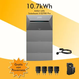 10,7 kWh inkl. 3x BP2700 Erweiterungsakku + Smarter Zähler + MC4 Kabel