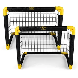 Umbro Fußballtor 50 x 44,5 x 44,5 cm - Fußballtore Set von 2 - Faltbares Fussballtor - Fussballtore für Garten Kinder - Fussball Trainingszubeh... - Schwarz