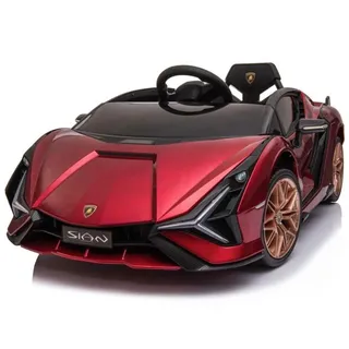 TPFLiving Elektro-Kinderauto Lamborghini Sian rot