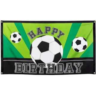 Boland - Banner Happy Birthday Fußball, 90 x 150 cm | Polyester Dekoration für Geburtstag, Sport, Fahne
