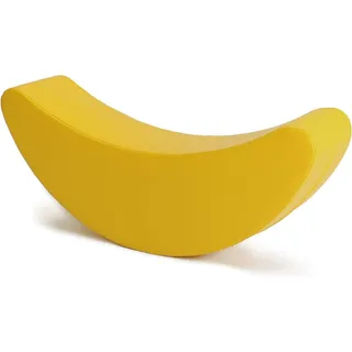 iglu soft play Softbausteine Schaukelpferd Banane Forme Schaukeltier Schaukelspielzeug Kinder Baby Spielzeug (Gelb)