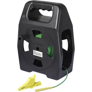 VOLTCRAFT EML-30 Erdungsmessleitung 30 m Grün auf Spindel CAT III 1000 V Kunststofffaser für hohe Zugfestigkeit