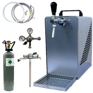 BieTal BieTal® Bierzapfanlage Bierkühler Zapfanlage 30 L/h KOMPLETTSET - 5 Liter Adapter 2 Kg CO2