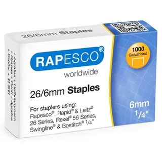 Rapesco RAPESCO® Heftklammern 26/6, 1.000 St.