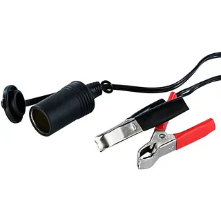 revolt 12V Steckdose: Kfz-Adapter mit 2 Polzangen zum Direkt-Anschluss an die Autobatterie (Autobatterie Adapter Steckdose, USB, Dose)