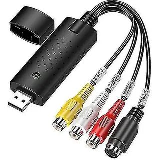 Vhs-digital-konverter, Videoaufnahmekarte, Konvertierungsadapter, Usb-vhs-digital-player Kompatibel Mit Ntsc, Pal Und Secam, Usb 2.0-videoadapter Mit Audio Und Video.