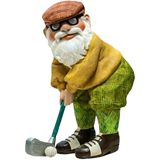 adfafw Gartenzwerg, Gartendeko Figuren, Gartenzwerge Lustig Für Außen, GNOME Beim Golfspielen, Kann Als Geschenk Oder Dekoration Verwendet Werden Astonishing