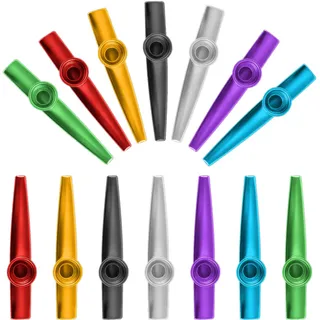 14 Stück Kazoo Set Aus Aluminiumlegierung - Musikinstrumente in 7 Farben für Kinder, Musikliebhaber, Anfänger - Party Favors Geschenke