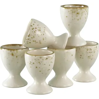 CreaTable Nature Collection Creme, Eierbecher 6-tlg Steinzeug,