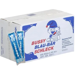 BUSSY Waldfrucht Wassereis Schleck Drinks | Großpackung 200x40ml | Wassereis mit fruchtigem Waldfrucht-Geschmack. Perfekt für den Sommer & Partys. Einfach zu Hause einfrieren und genießen!