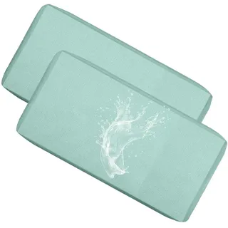 Wasserdicht Sofa Sitzkissenbezug Outdoor mit Reißverschluss, 1/2/4er Set Terrasse Kissenbezüge, 60x55 50x50 L Form Sofa Sitzkissen Überzug Abnehmbar Bezug für Gartenpolster(B27,33x65x10cm(2pcs))