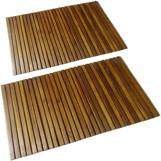 vidaXL Badematte Braun 80 x 50 cm