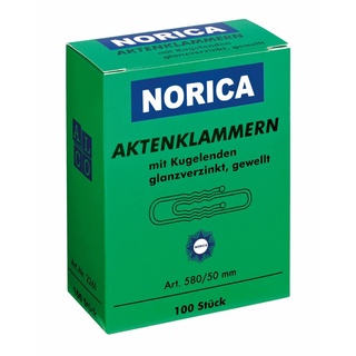 Alco Aktenklammern NORICA silber galvanisiert, 100 St.