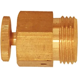 Riegler Ablass- und Entlüftungsventil, Messing, gerade Form, G 1/4