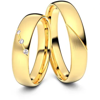 Trauringe Mainz 925er Silber (gelb-vergoldet) - 6136