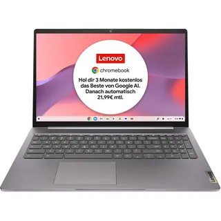 Lenovo Chromebook IdeaPad 3i 15,6" Full HD Touch Display Intel N4500 8GB RAM 128GB SSD | Intel UHD Grafik | Chrome OS | QWERTZ | grau | 3 Monate Premium Care