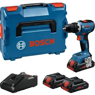 Bosch GSR 18V-65 inkl. 3 x 4,0 Ah Akku + Ladegerät + L-Boxx