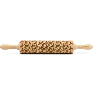 Folkroll "3D-Motiv-Teigrolle", braun,