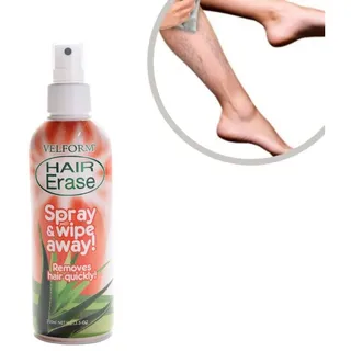 Velform® Enthaarungscreme Hair Erase Enthaarungsspray, 1 St., mit Zitrusfrüchten, Vitamin E, Aloe Vera und Orangenextrakt weiß