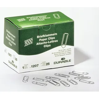 Durable Büroklammern silber Metall