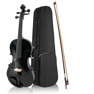 Yinfente Akustische Bratsche mit 4 Saiten, 38,1 cm, volle Größe, für Studenten, Anfänger, professionell, handgefertigt, komplettes Viola-Instrument mit Koffer, Brasilienbogen
