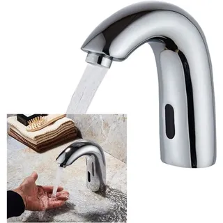 Automatischer Sensor Wasserhahn Infrarot Sensor Wasserhahn Messing Badarmaturen Waschtischarmatur Automatik Waschbecken Armatur Für Schulen, Hotels (nur Kaltes Wasser)