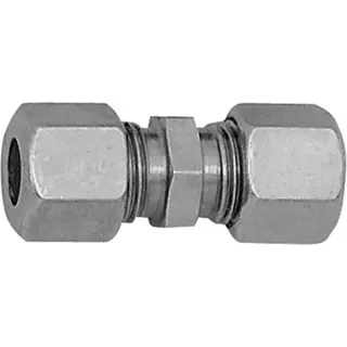 Riegler Gerade Verschraubung, Rohr-Außen- Ø6 mm, Stahl verzinkt