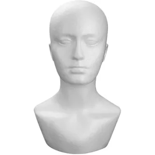Lpoppcx Styropor Kopf Mann Styroporkopf Schaum Schaufensterpuppe Kopf Modell Mannequin Ko-pf Schaum Display Für Mützen, Kopfhörer, Haarzubehör Und Perücken Mannequin