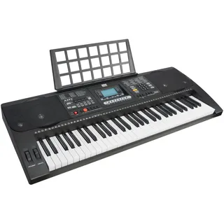 Axus AXP2 elektronisches Keyboard-Piano für Anfänger, mit Anschlagdynamik, 61 „Hammermechanik“-Tasten, Netzteil und Notenständer