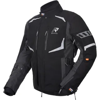 Rukka Ventu-R wasserdichte Motorrad Textiljacke, schwarz/dunkelgrau, 50