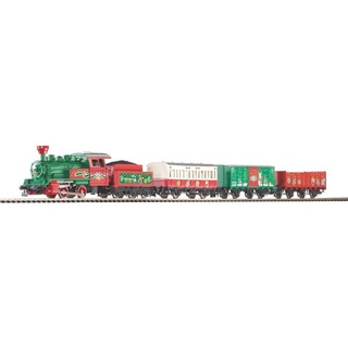 PIKO pi57081 Dampflok mit Tender 57081-Start-Set Weihnachten Lok + 3 Wg. Bettung Weihnachtszug