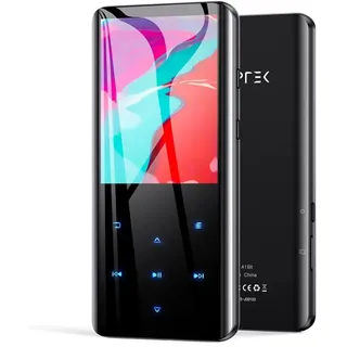 agptek 32GB MP3 Player Bluetooth 5.0 TFT Farbbildschirm Touch-Tasten Schwarz | schwarz
