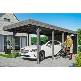 SKANHOLZ Carport Friesland Set 2 3,14 x 7,08 m schiefergrau inkl. Abstellraum