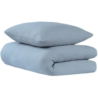 SCHIESSER Lennox Uni Hellblau 135 x 200 cm + 80 x 80 cm