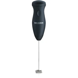 Severin Milchaufschäumer Stab, kompakter Milchschäumer aus Edelstahl, elektrischer Milchaufschäumer mit Batteriebetrieb und einfacher Handhabung, inkl. 2 Batterien, schwarz, SM 3590