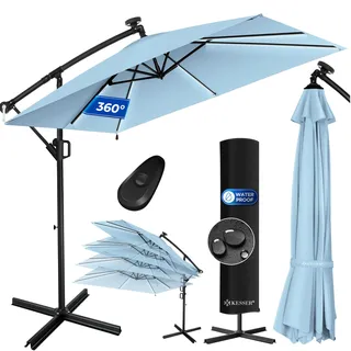 rechteckig Ø 350 cm mit LED Hellblau