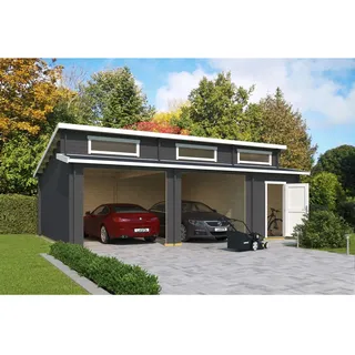 Lasita Maja Garage Stufendach 8,20 x 5,80 m grau
