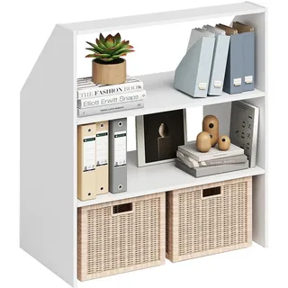bellamio Aland Dachschrägenregal 45 Grad-Winkel Weiß 90 x 100 x 50 cm
