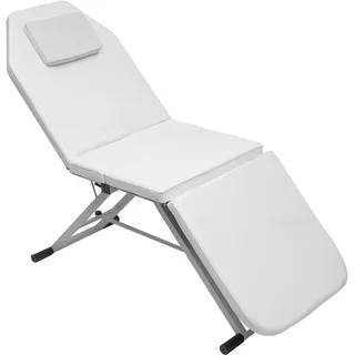 UESUENYENS Mobile Massageliege 3 Zonen Massagebett Klappbar Massagetisch Kosmetikliege SPA Salon Bett Beauty Salon Bett für Massage (Weiß)