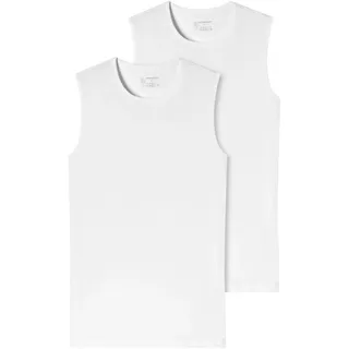Achselhemd SCHIESSER "95/5", Herren, Gr. 6, N-Gr, weiß (100, weiß), Single Jersey, Obermaterial: 95% Baumwolle, 5% Elasthan, unifarben, normal, Rundhals, Unterhemden, mit komfortablem Rundhals-Ausschnitt