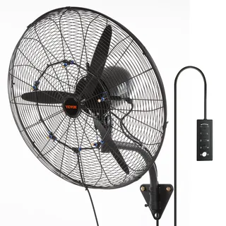 Vevor Nebelventilator 61,6 cm Oszillierender Ventilator Schwarz