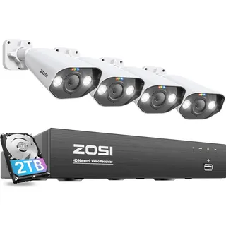 ZOSI 5MP PoE IP Outdoor Kamera Schwarz
