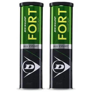 Dunlop Tennisball Fort All Court TS - für Sand, Hartplatz und Rasen (2x4 Bi-Pack)