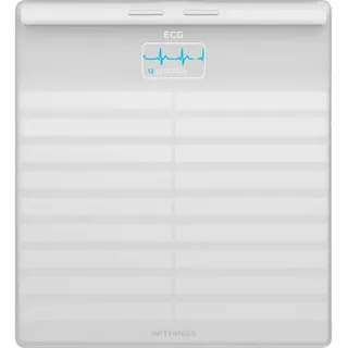 Withings Body Scan - Vernetzte WLAN-Waage zur Verbesserung Ihrer Gesundheit, BIA-Personenwaage, Analyse der Körperzusammensetzung, Körperfett, Muskelmasse, Wasseranteil, Elektrokardiogramm, Weiß